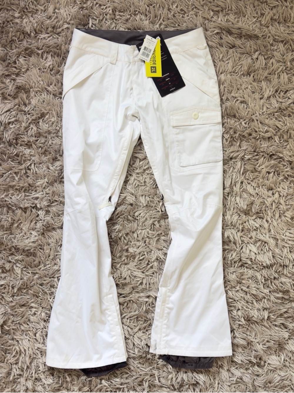 Women’s Burton Snowboard Pants WB Indulgence PT White DryRide Flared Size M